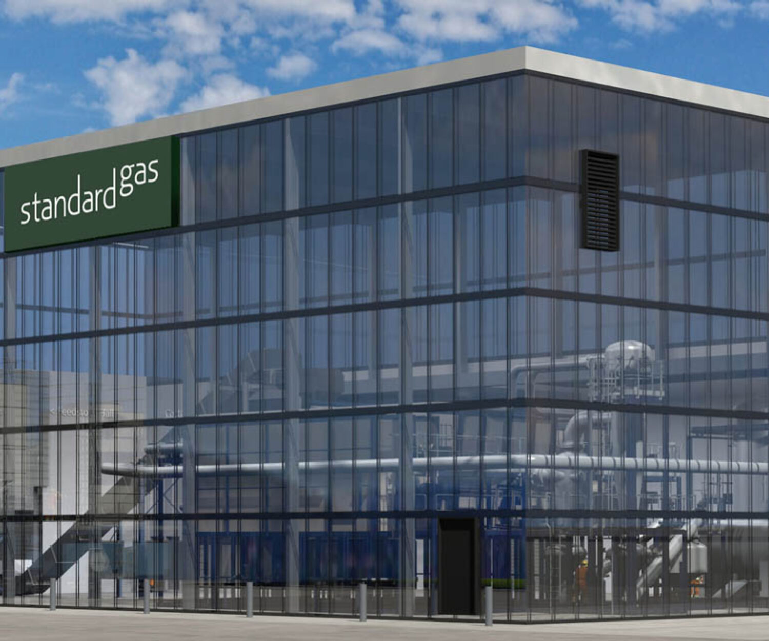 SG100 plant within glass building