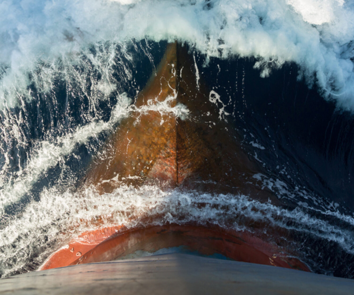 bow of a ship in the sea